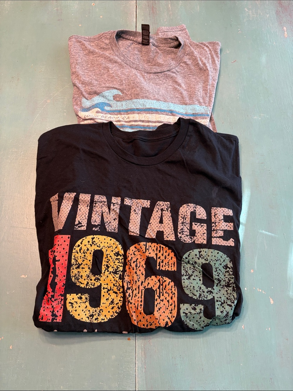 Gildan Black Tee with Multicolor 'Vintage 1969' Graphic